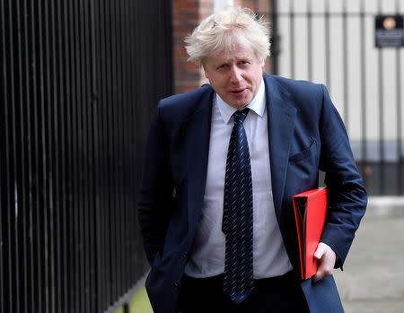 Britain's Foreign Secretary Boris Johnson, leaves 10 Downing Street in London, March 14, 2018. REUTERS/Toby Melville