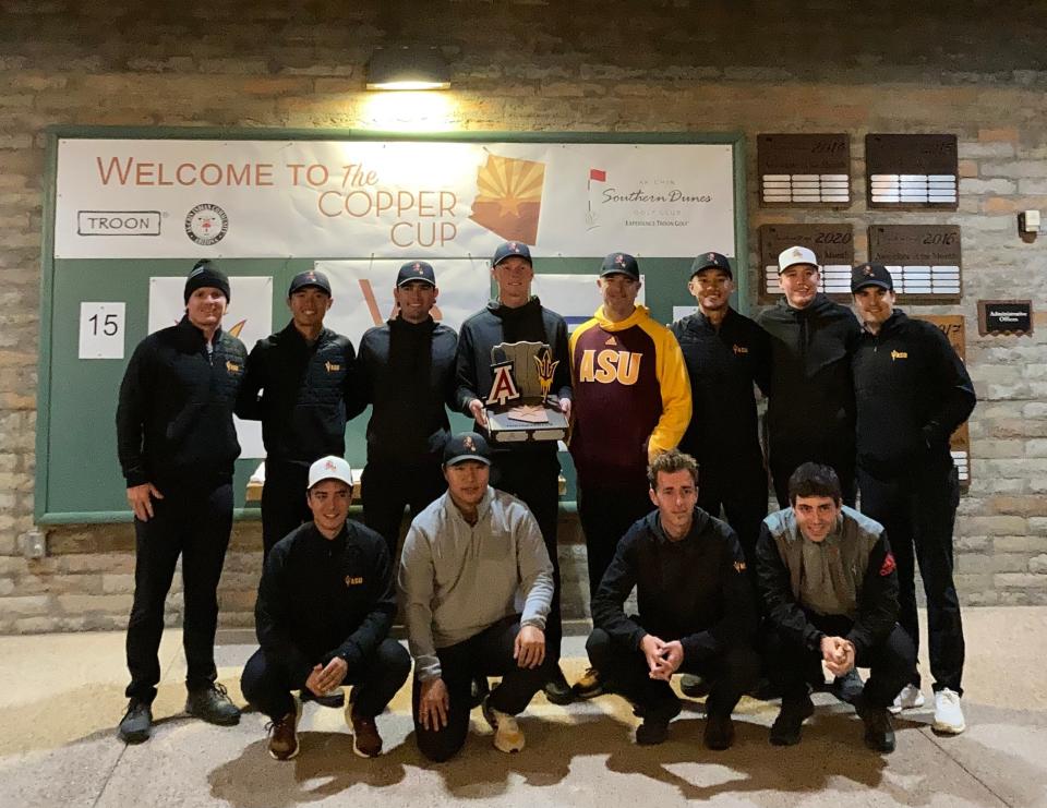 Arizona State men’s golf earned a 15-9 victory over Arizona in the second annual Copper Cup at Ak-Chin Southern Dunes Golf Club in Maricopa.