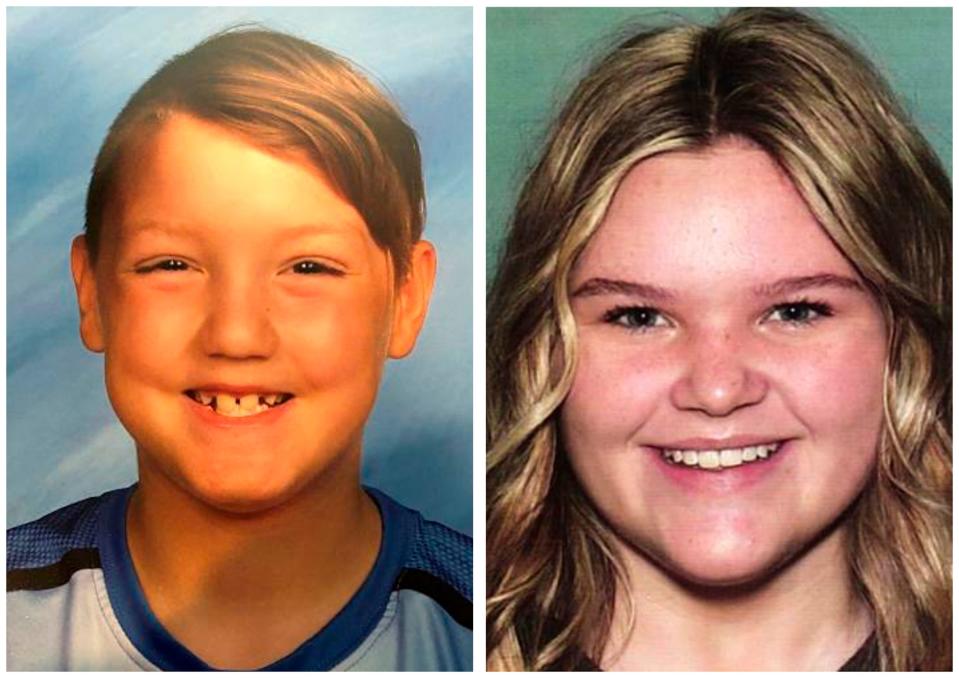 These undated photos released by the National Center for Missing & Exploited Children show Joshua Vallow, 7, (left) and Tylee Ryan, 17. They were last seen on Sept. 23, 2019, in Rexburg, Idaho. Their mother, Lori Vallow, is the second wife of Chad Daybell.