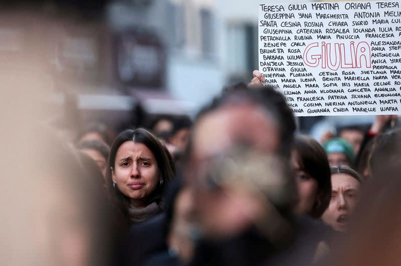 FILE PHOTO: Students protest against feminicide after 22-years-old woman was murdered