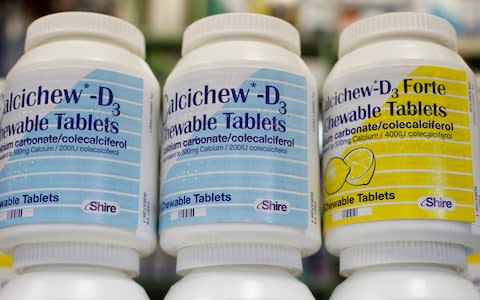 Calcichew is a common supplement used in the treatment of vitamin D deficiency  - Credit: Suzanne Plunkett/Reuters