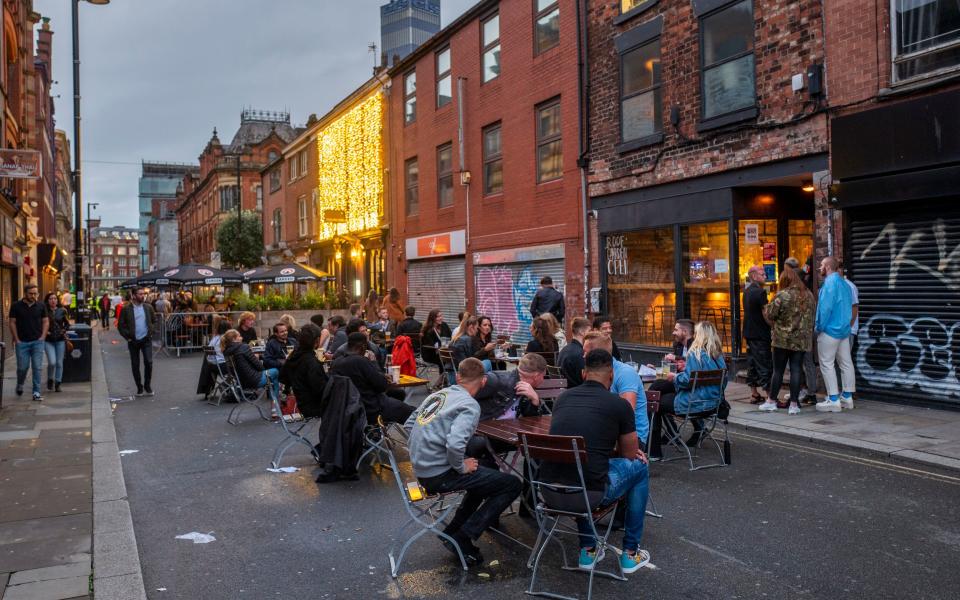 Thomas Street in the Northern Quarter, photographed in 2020