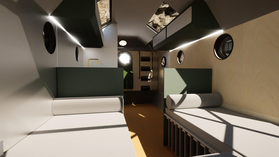 The Texino Atrium camper van sleeping area