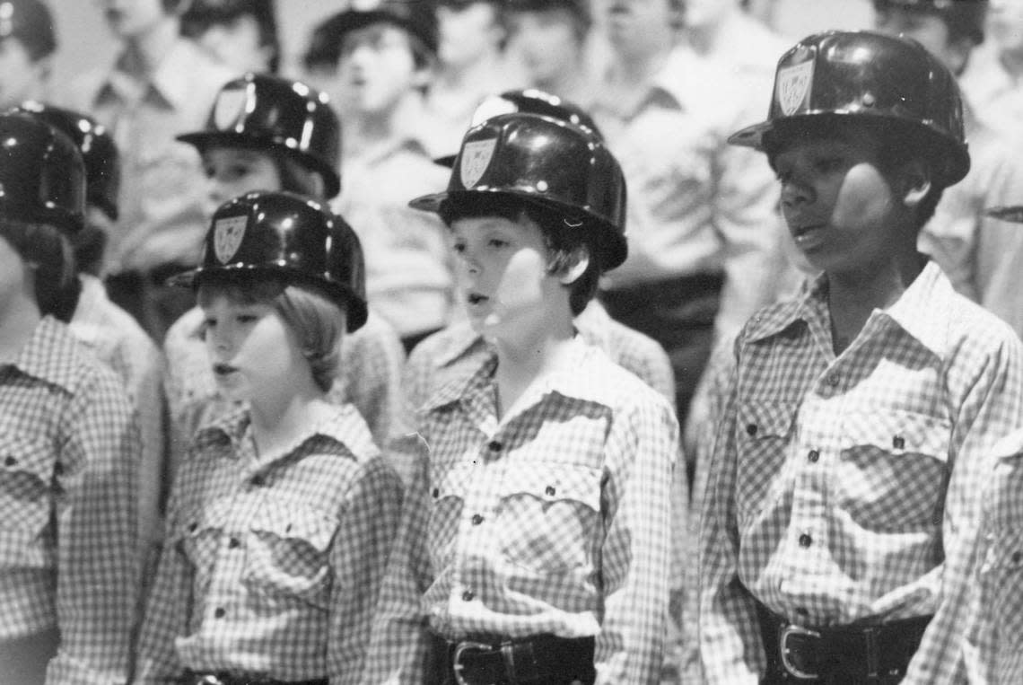 In the 1970s the founder of the Harlan Boys Choir called them the “Singing Sons of Appalachia” and they wore miner’s hard hats at times in performances.