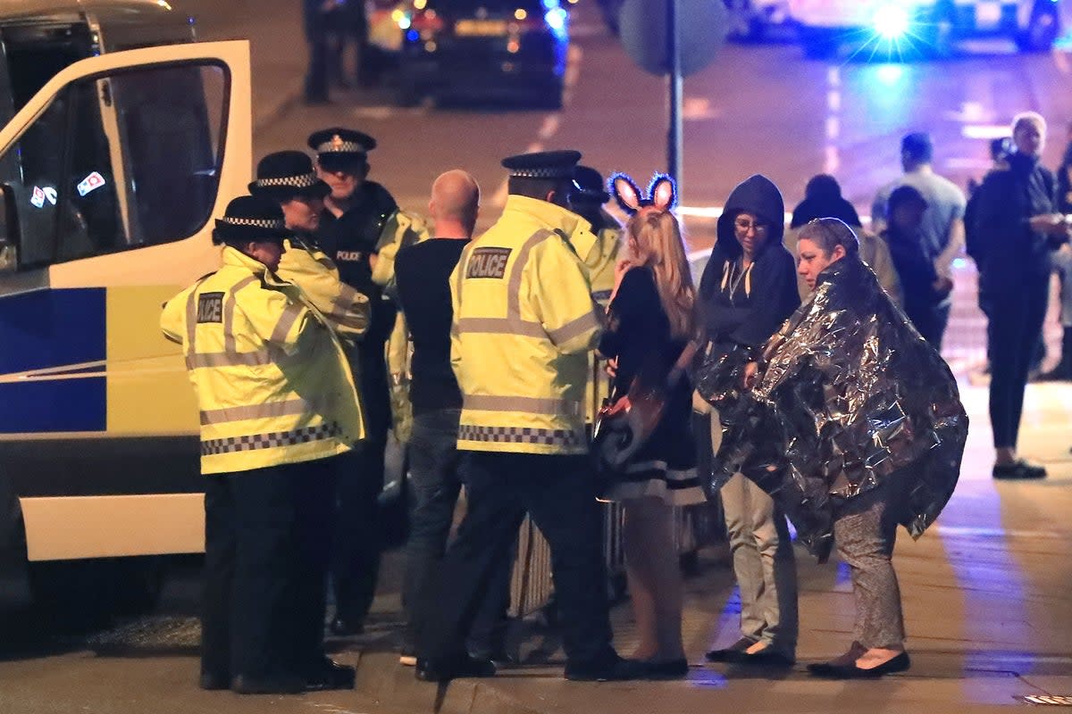 Police at the Manchester Arena (PA Wire)