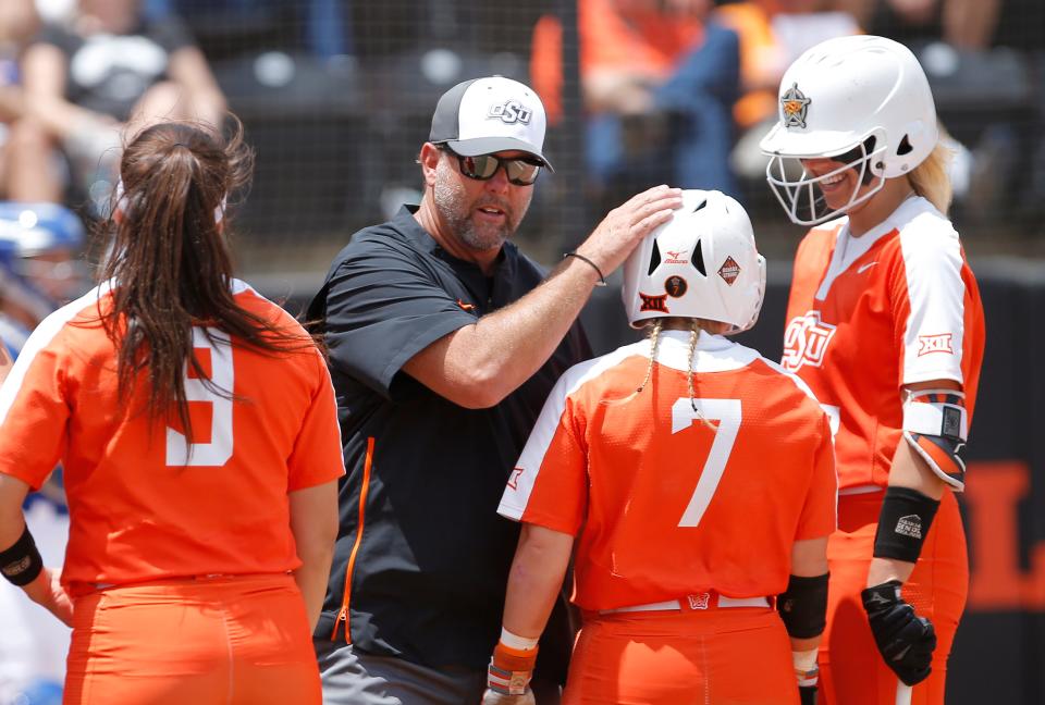 Head coach Kenny Gajewski led the Oklahoma State softball program to its first Big 12 championship last season.