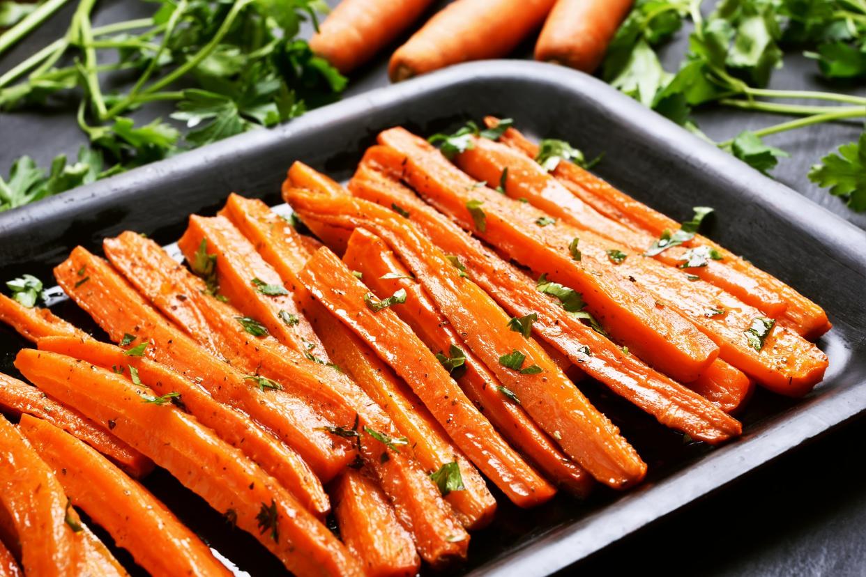 Roasted butter carrots