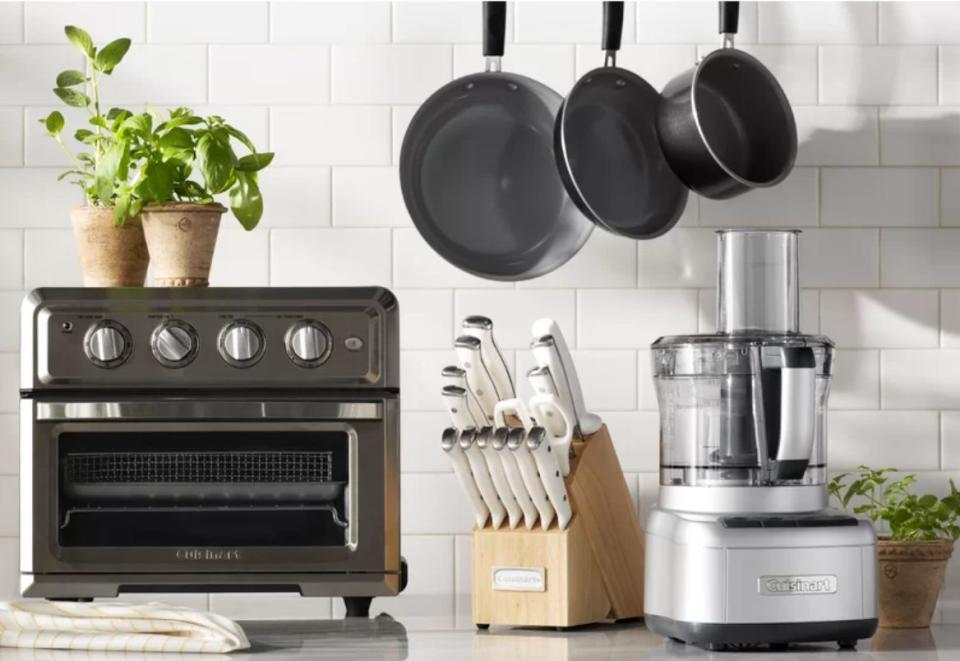 This Cuisinart cookware set includes a stock pot, saut&eacute; pan, two sauce pans and two skillets. So when there's too many cooks in the kitchen, there's plenty of pots and pans to choose from. Plus, this set as a 4.7-star rating over more than 1,000 reviews. <a href="https://fave.co/32Xzfnd" target="_blank" rel="noopener noreferrer">Originally $300, get the set now for $100 at Wayfair</a>. 