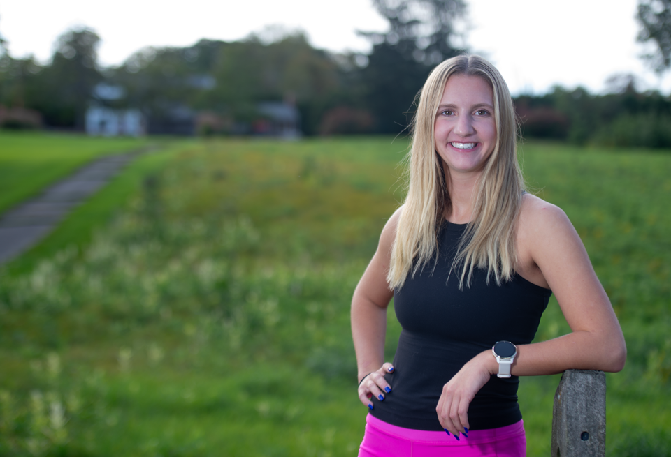 Cassidy Trem, 17, at the Paddock River Preserve in Aurora on Sept. 19, is planning to take part in the 2023 Nationwide Children’s Hospital Columbus Marathon on Oct. 15.