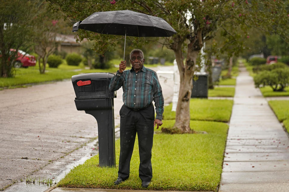 Press Robinson poses for a photo at his home in Baton Rouge, La., Wednesday, Aug. 24, 2022. When he registered to vote in 1963 he was handed a copy of the U.S. Constitution, told to read it aloud and interpret it. Robinson and activists say that Black voter voices and access to fair representation are once-again being restrained — this time, in the form of political boundaries fashioned by mainly white and Republican-dominated legislatures. (AP Photo/Gerald Herbert)