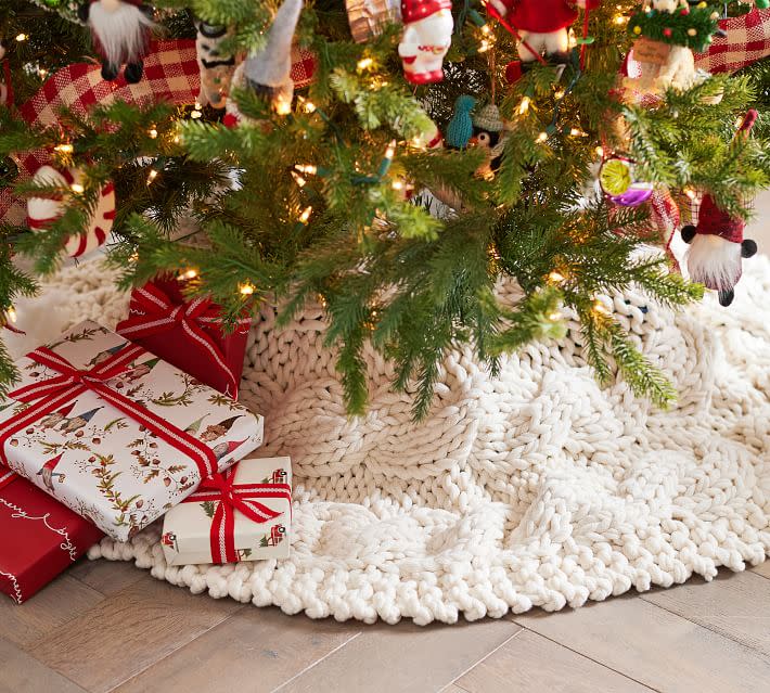 <p><a href="https://go.redirectingat.com?id=74968X1596630&url=https%3A%2F%2Fwww.potterybarn.com%2Fproducts%2Fcolossal-knit-tree-skirt&sref=https%3A%2F%2Fwww.thepioneerwoman.com%2Fholidays-celebrations%2Fg37709531%2Fbest-christmas-tree-skirts%2F" rel="nofollow noopener" target="_blank" data-ylk="slk:Shop Now;elm:context_link;itc:0;sec:content-canvas" class="link ">Shop Now</a></p><p>Colossal Knit Christmas Tree Skirt </p><p>potterybarn.com</p><p>$129.00</p><span class="copyright">Pottery Barn</span>