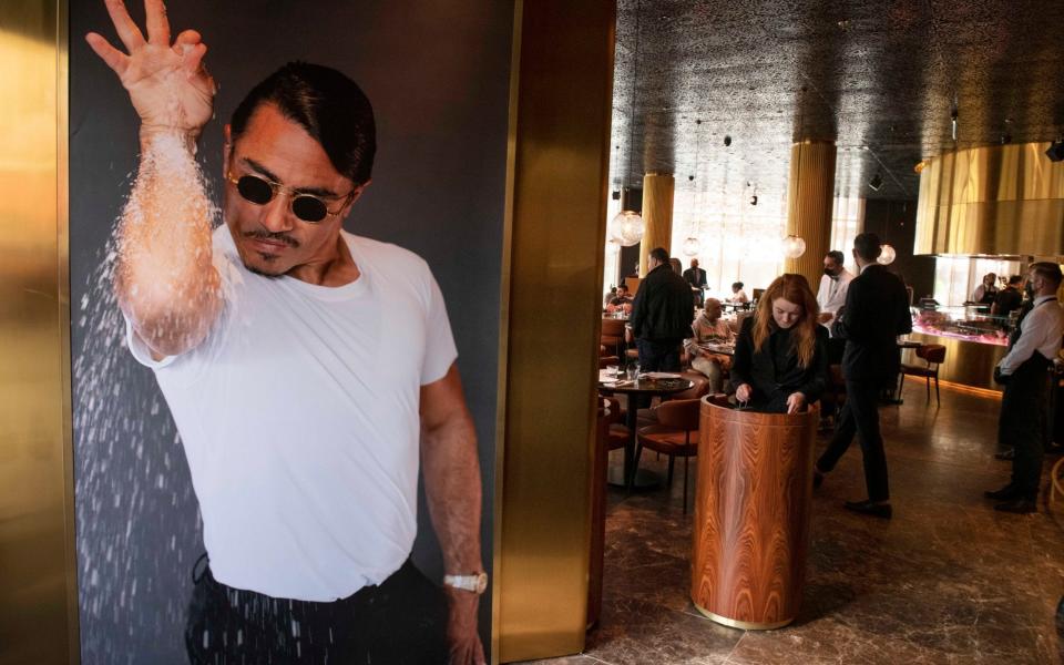 Salt Bae restaurant profit - JULIAN SIMMONDS FOR THE TELEGRAPH