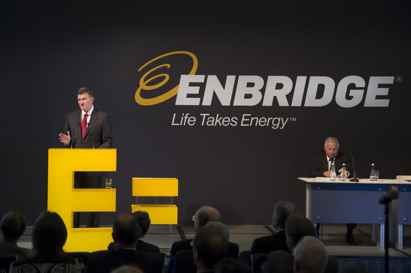 Al Monaco, President and CEO, Enbridge, speaks during the Enbridge Income Fund annual general meeting for shareholders in Toronto May 6, 2015. REUTERS/Peter Power