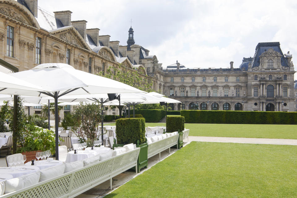 Loulou restaurant in Paris offers views of the Louvre and the Tuileries.