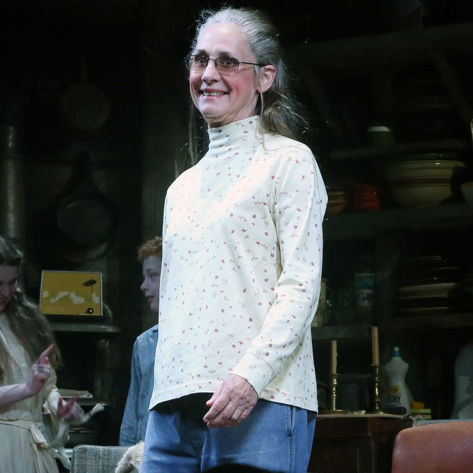 Laurie Metcalf on stage for Grey House, 2023