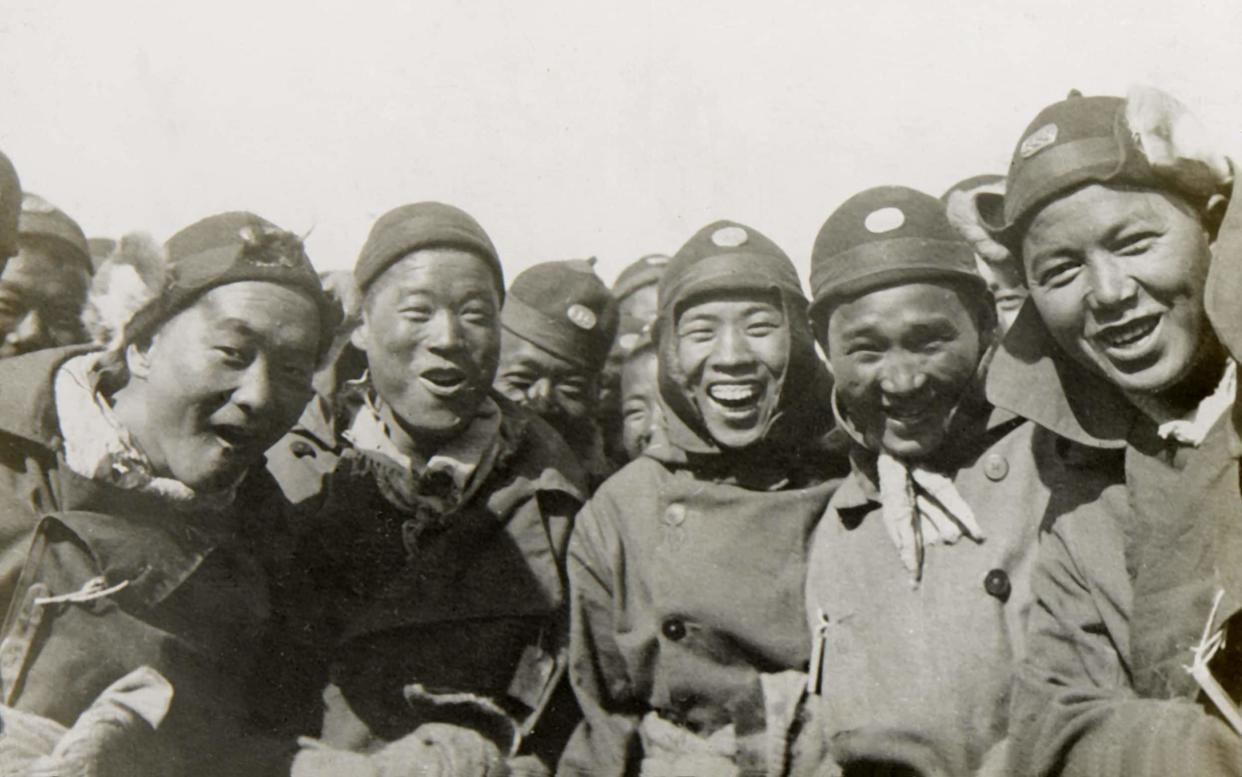 Members of the Chinese Labour Corps in the First World War - Production Company. Channel 4 images must not be altered or manipulated in any way. This picture may