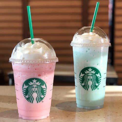 Bubblegum Frappuccino and Cotton Candy Frappuccino — Mexico