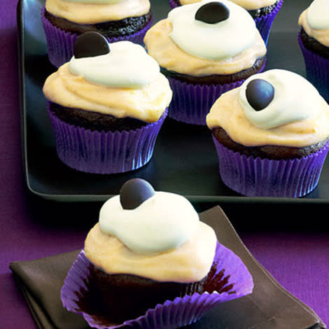 Chocolate pumpkin cupcakes