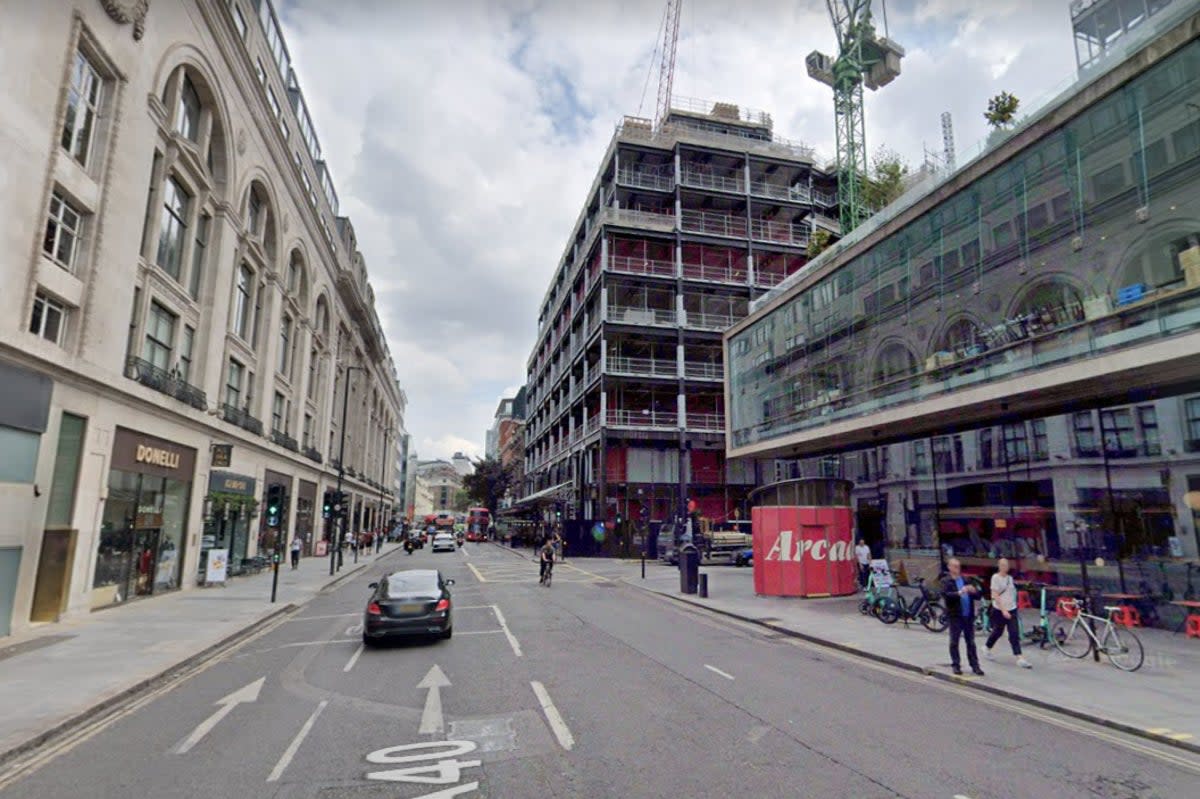 Tottenham Court Road in central London  (Google Maps)