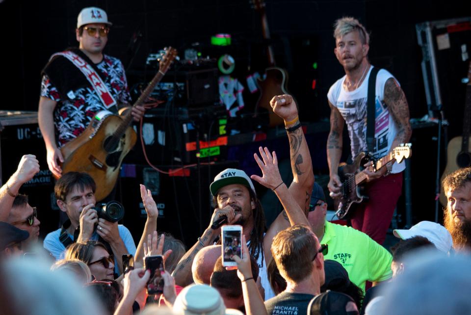 Michael Franti & Spearhead perform at Wilmington's Greenfield Lake Amphitheater in 2019.