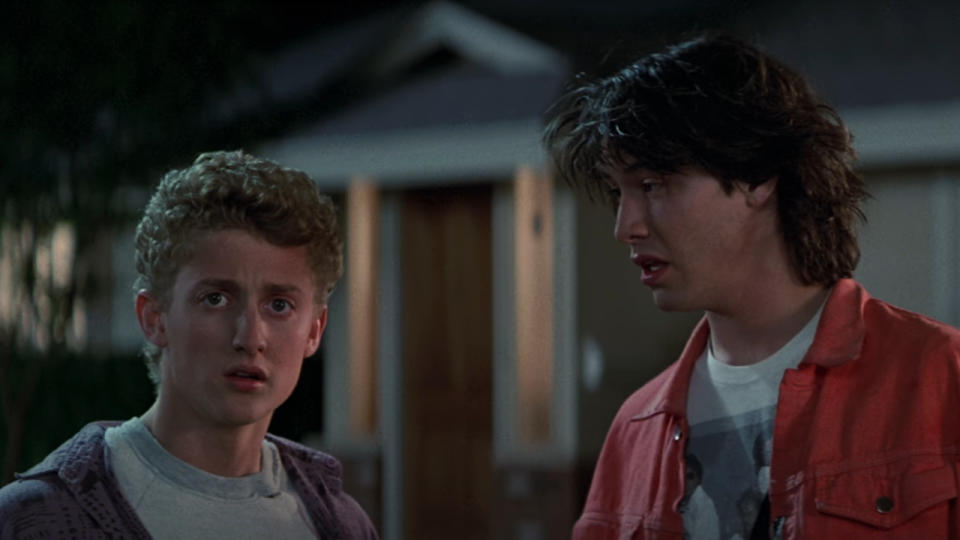 Bill and Ted looking concerned