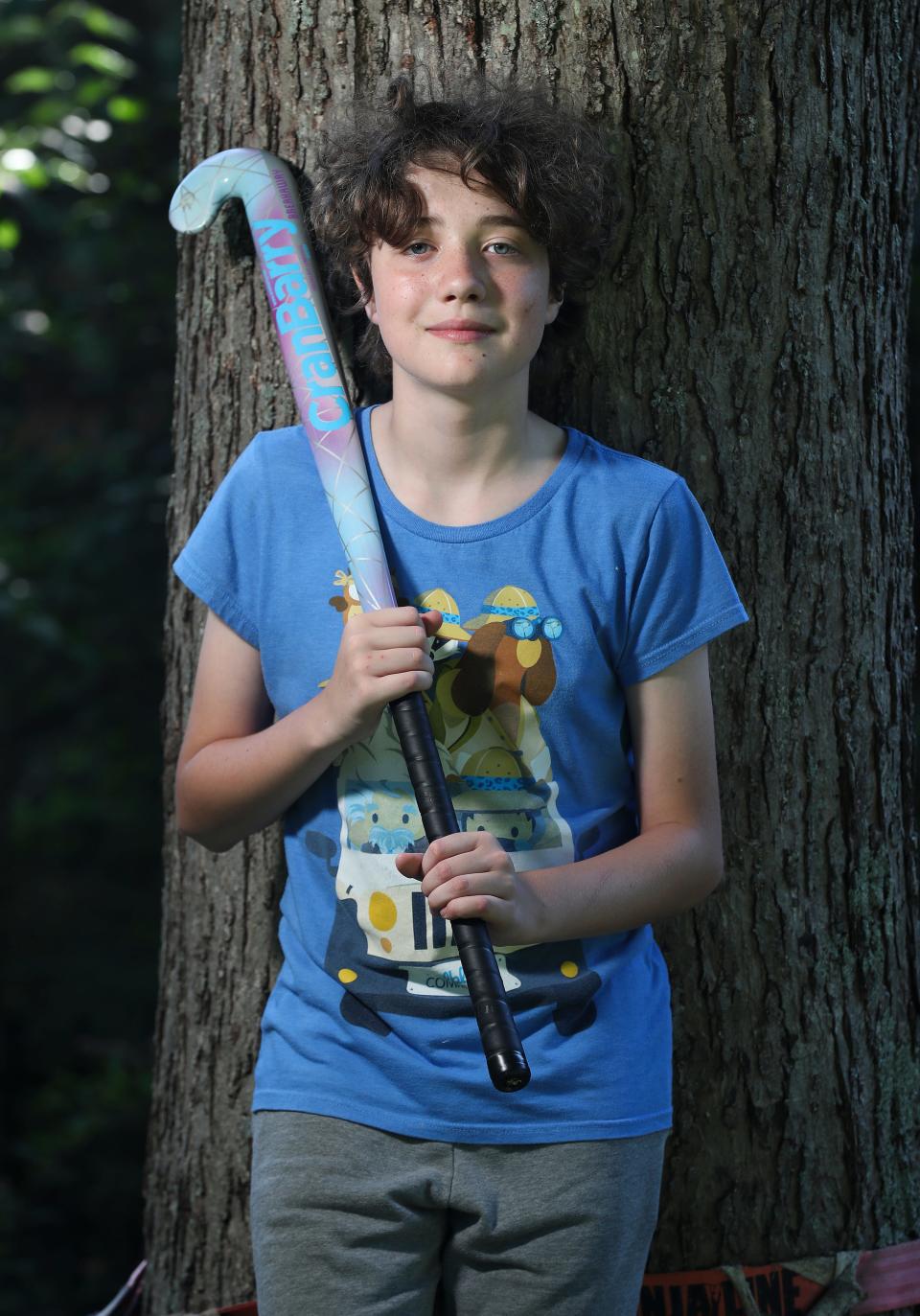 Fischer Wells, 12, is a 7th grade transgender female field hockey player at Westport Middle School. Because of Senate Bill 83, which states that kids must play sports according to their assigned gender at birth, Fischer will be prohibited from playing this upcoming season.  Fischer at home in Louisville, Ky. on May 31, 2022.