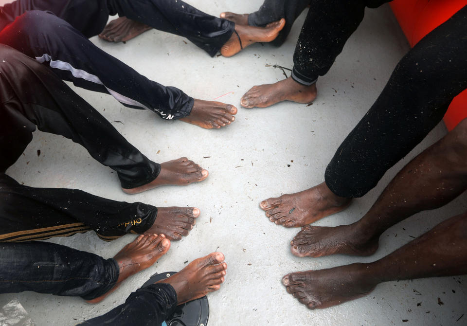 African migrants rescued off the Libyan coast