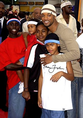 Will Smith and brood at the LA premiere of Columbia's Bad Boys II