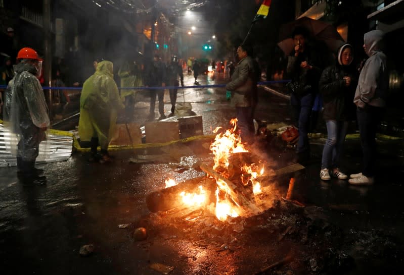 Protest against Bolivia's President Evo Morales in La Paz