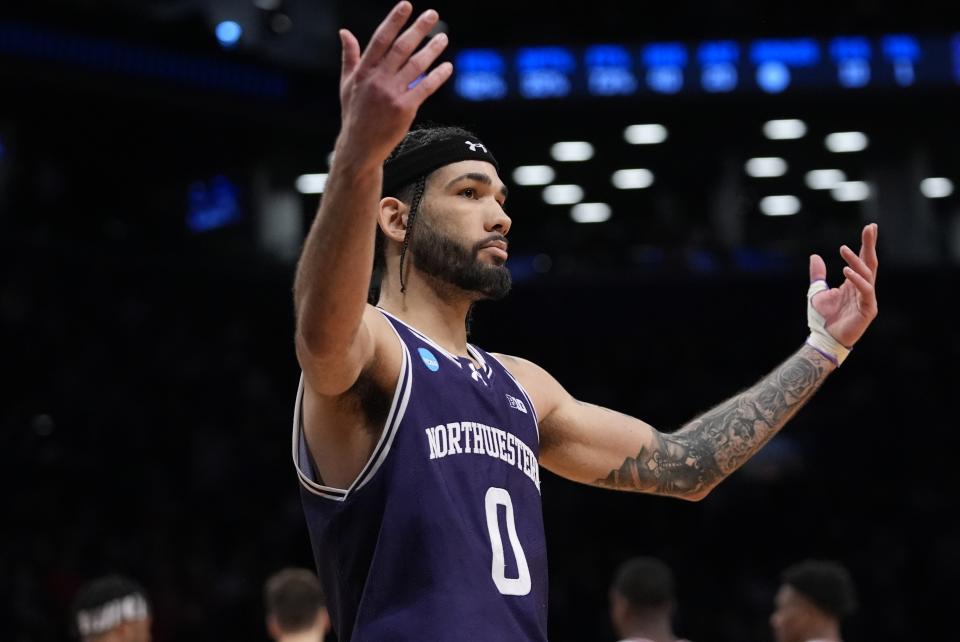 Boo Buie and Northwestern's early win over FAU on Friday knocked out the remainder of all but 60 perfect brackets. (AP Photo/Frank Franklin II)