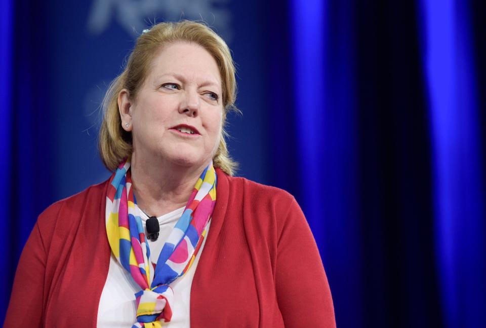 FILE - Ginni Thomas, wife of Supreme Court Justice Clarence Thomas and a special correspondent for The Daily Caller, speaks at the Conservative Political Action Conference (CPAC) in Oxon Hill, Md., Feb. 23, 2017. Reports that Ginni Thomas implored Donald Trump’s White House chief of staff to act to overturn the 2020 election results has put a spotlight on how justices decide whether to step aside from a case. (AP Photo/Susan Walsh, File) ORG XMIT: WX103