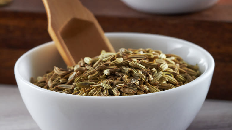 Bowl of fennel seed