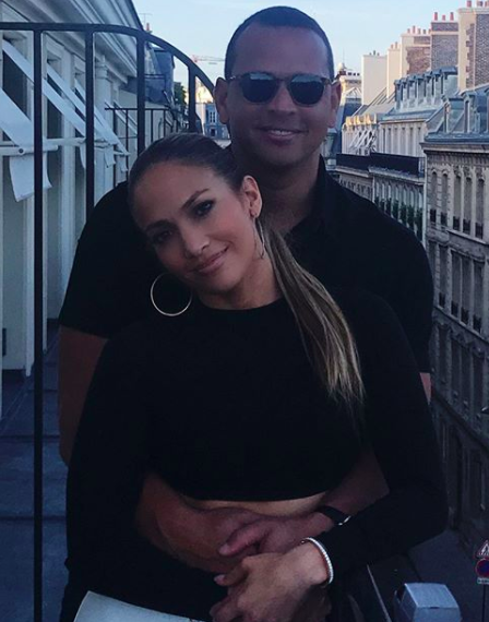 <p>The singer took to her Instagram in mid-June to post a slideshow of photos from her #baecation with A-Rod. The trip was filled with matchy-matchy looks, including this one. (Photo: Instagram/jlo) </p>