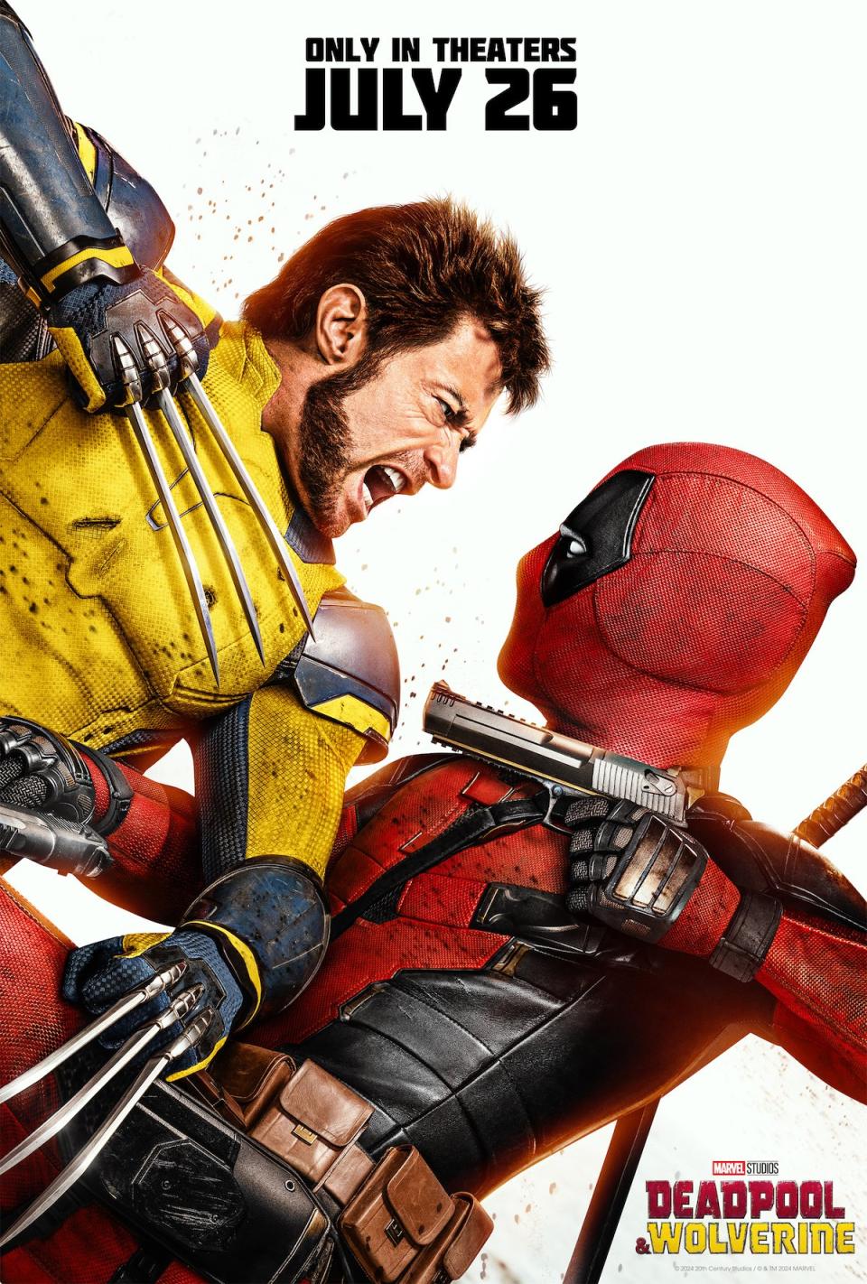 A Deadpool & Wolverine with the two of them engaged in a fight 