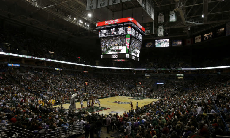 A general view of the Milwaukee Bucks arena.