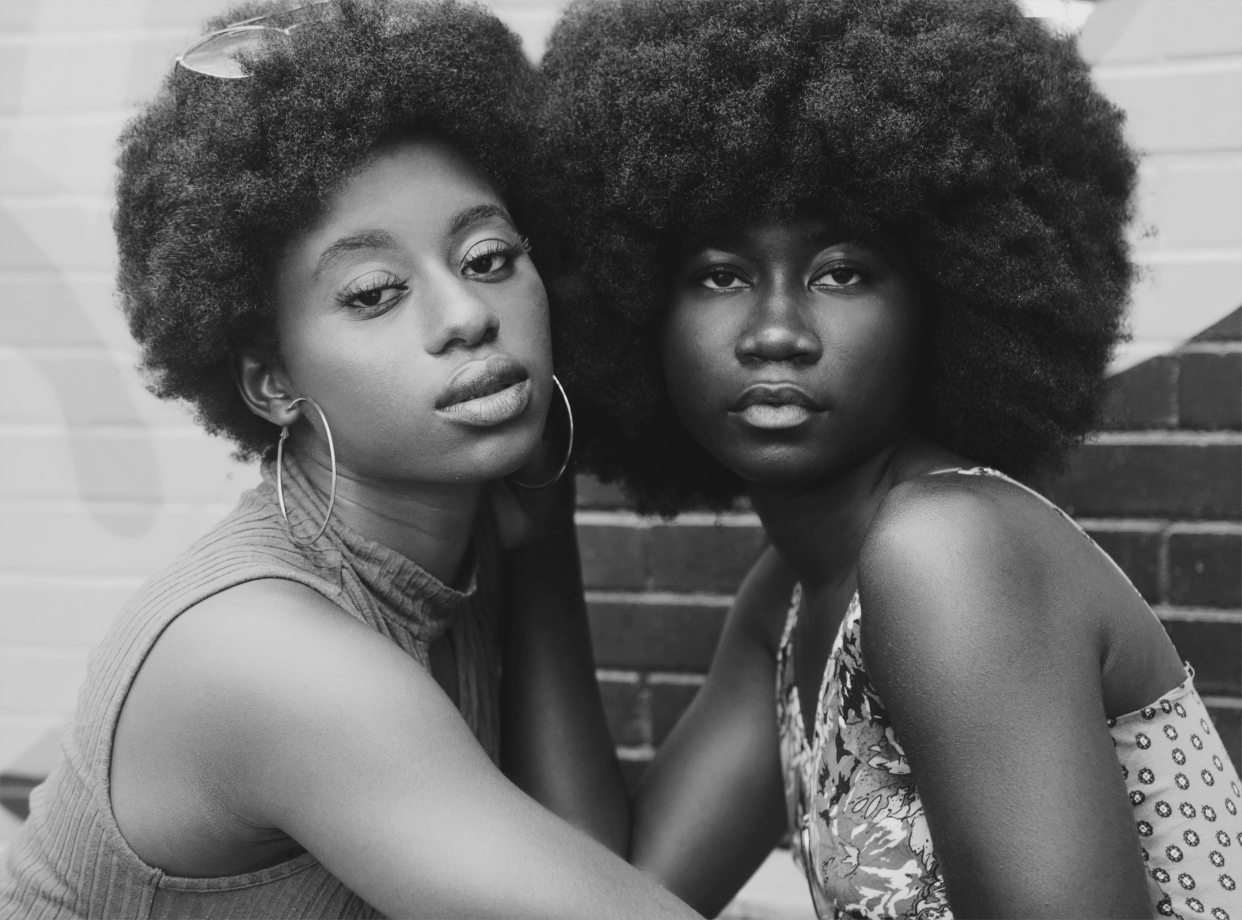 2 black girl in Afro | 