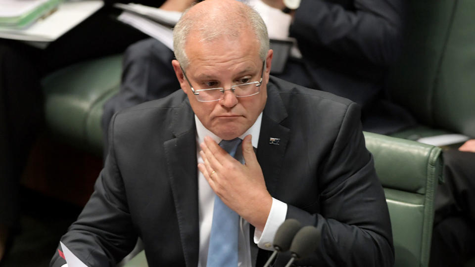 Scott Morrison isn't a fan of Cricket Australia's new policy. (Photo by Tracey Nearmy/Getty Images)