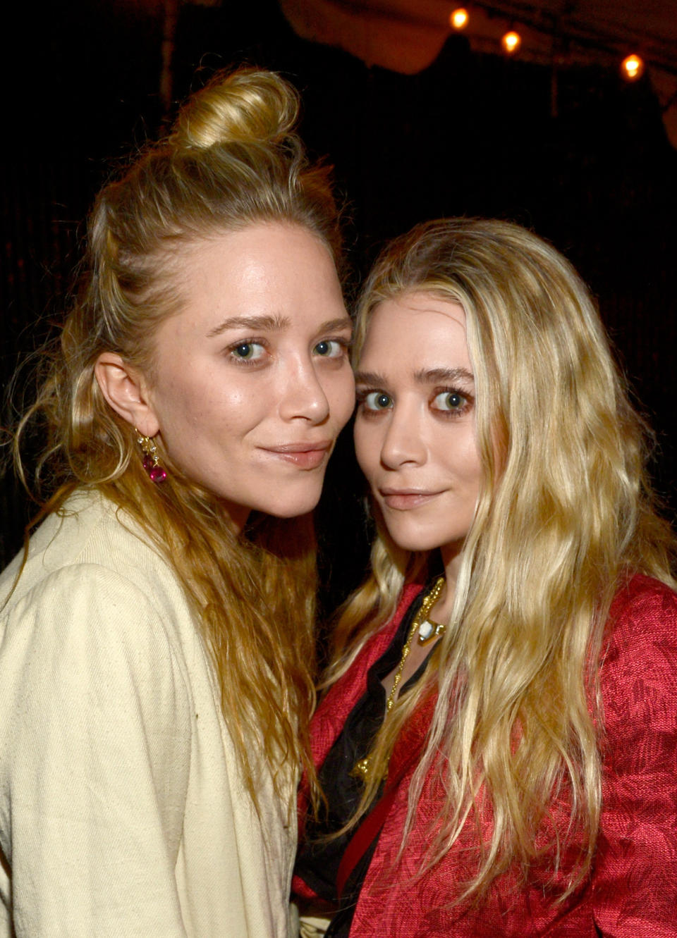 Close-up of Mary-Kate and Ashley