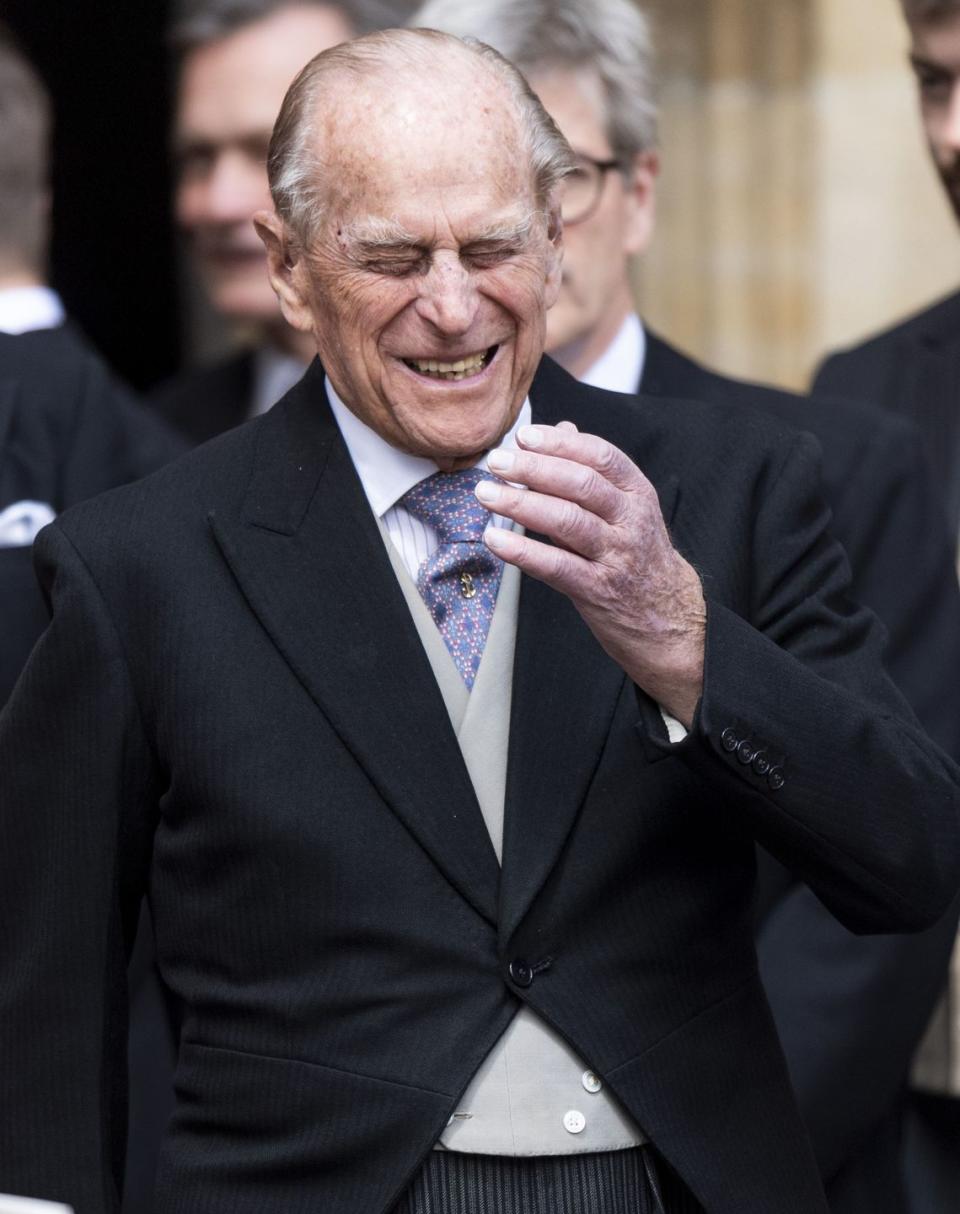 Prince Philip had a laugh after the ceremony