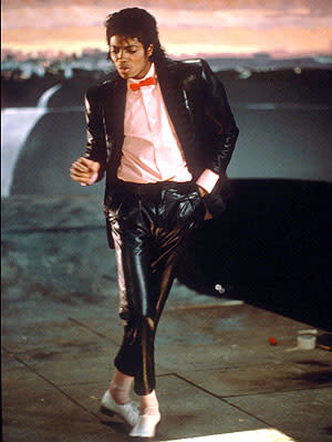 Billie Jean's shiny tuxedo and white socks and shoes