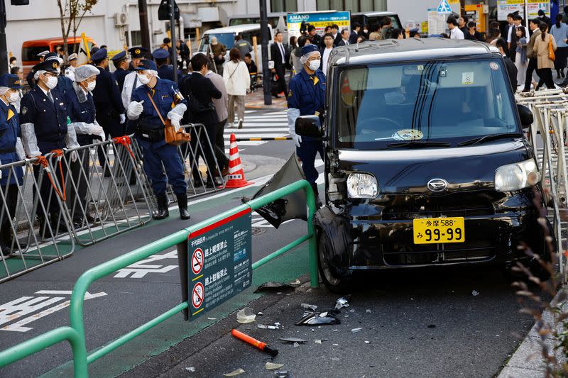 Car crashes into barricade near Israel embassy in Tokyo