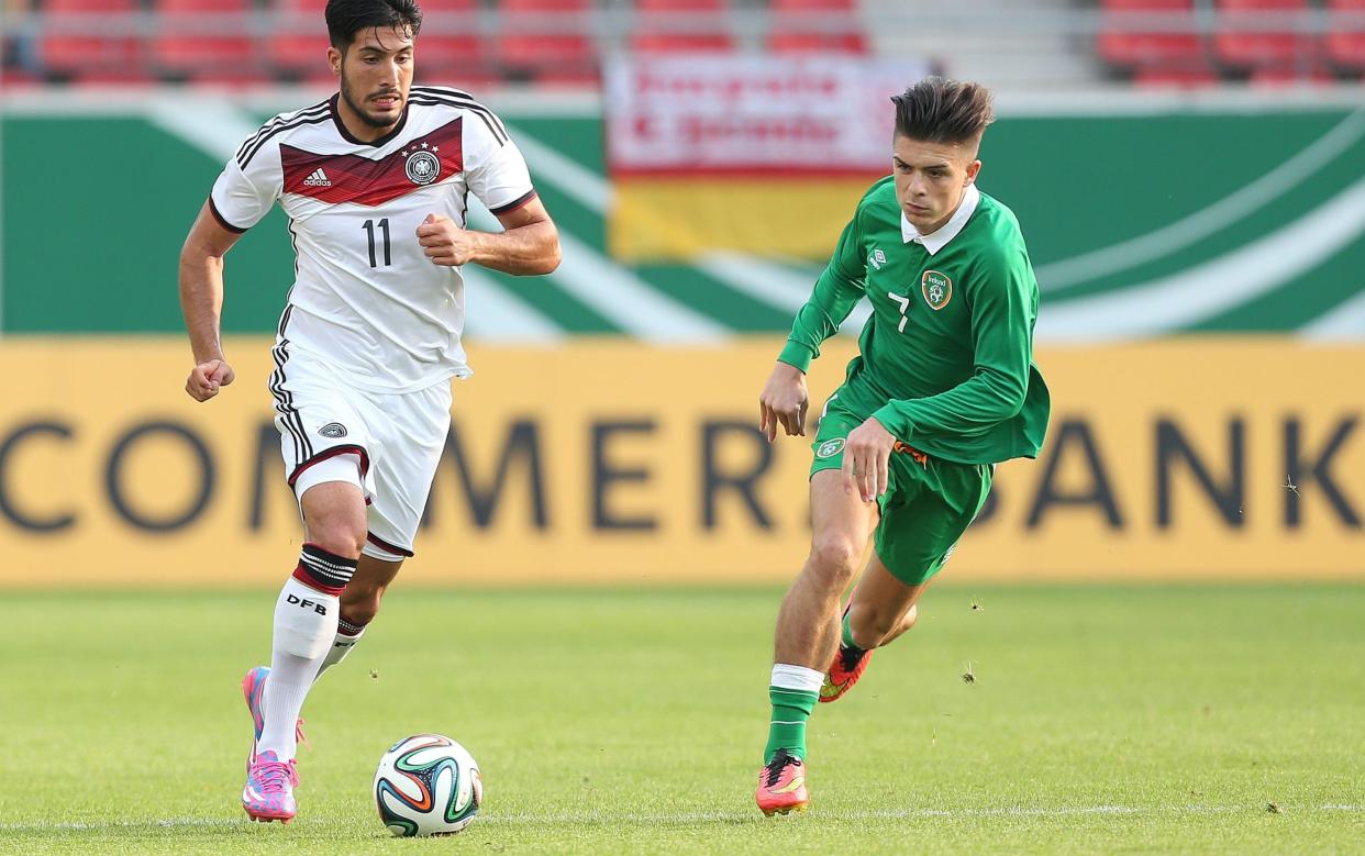 Jack Grealish representing Ireland at U21 level