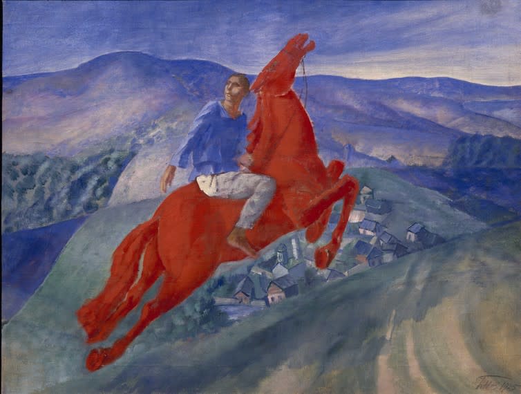 <span class="caption">Kuzma Petrov-Vodkin, Fantasy, 1925.</span> <span class="attribution"><span class="source">State Russian Museum, St. Petersburg. Photo © 2016, State Russian Museum, St. Petersburg</span></span>