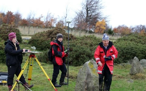 Adam Welfare, Alison McCaign and Katrina Gilmour from Historic Environment Scotland - Credit: Aberdeen Council /SWNS.COM