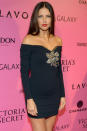 Brazilian model Adriana Lima was back on the catwalk just two months after giving birth to her second daughter.