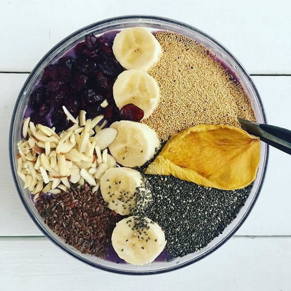 A combination of healthy fats, and bee pollen will keep you full and energized