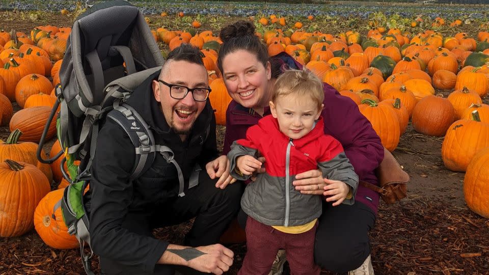 Lucas and Amelia now have a young son, Jude. Here's the family photographed last fall. - Amelia Showalter