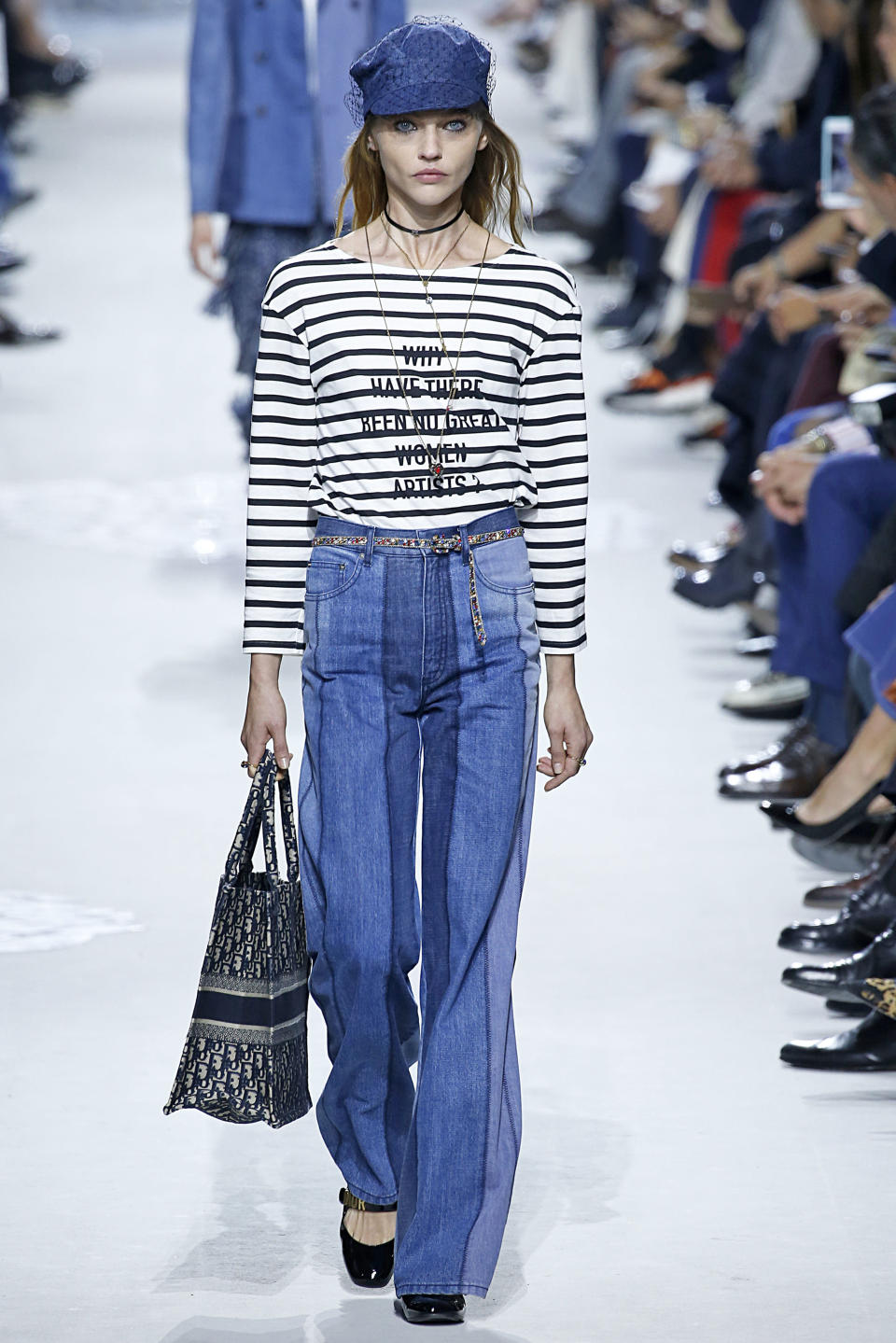 Sasha Pivovarova walks the runway during the Christian Dior Ready to Wear Spring/Summer 2018 fashion show as part of Paris Fashion Week on Sept. 26 in Paris, France. (Photo: Victor VIRGILE via Getty Images)