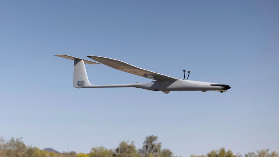 An Army drone takes off during the experimental event Edge 23, hosted annually by the Future Vertical Lift Cross-Functional Team, at Yuma Proving Ground, Ariz. (Ana Henderson/U.S. Army)