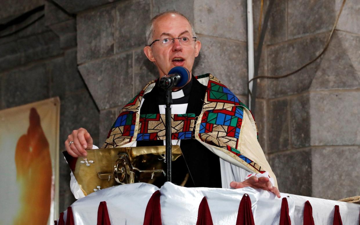 Archbishop of Canterbury Justin Welby attends a special service at the Anglican Church of Kenya in January - Thomas Mukoya/REUTERS